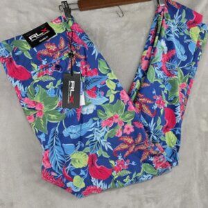 RLX Ralph Lauren Golf Chino Pants 32x32 Mens Floral Hawaiian Performance Wicking